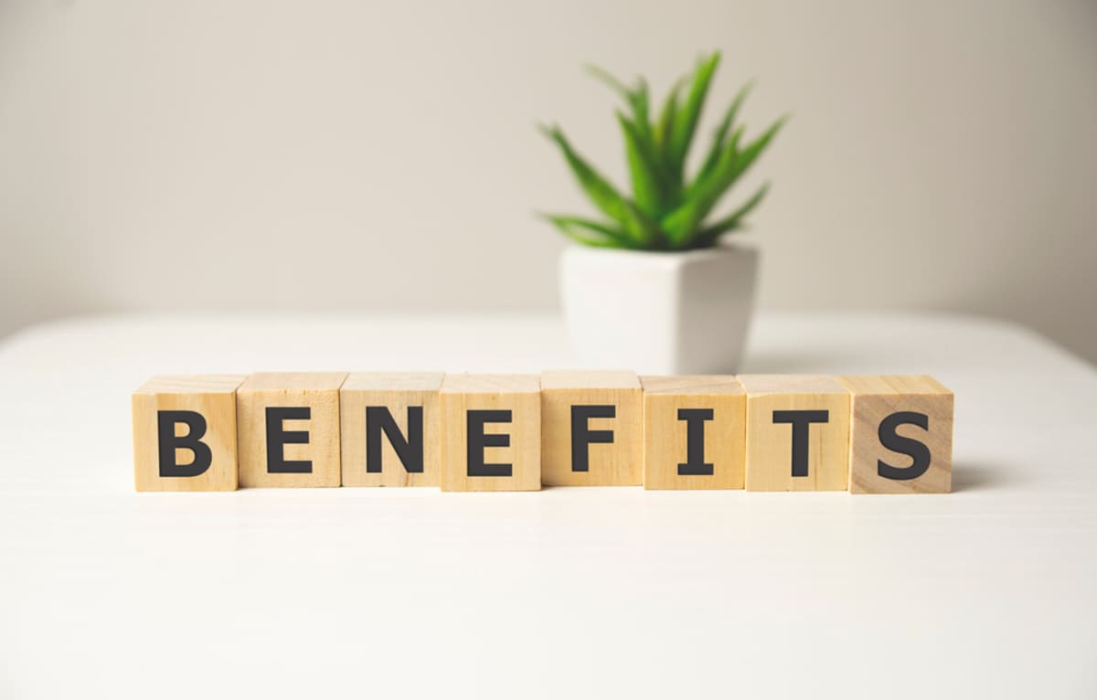 Benefits on block letters