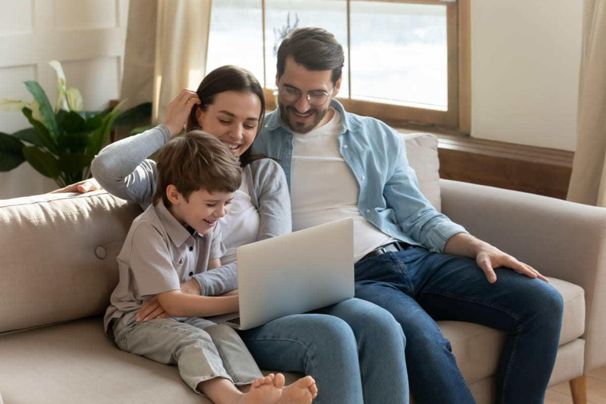 Happy tenants in their home