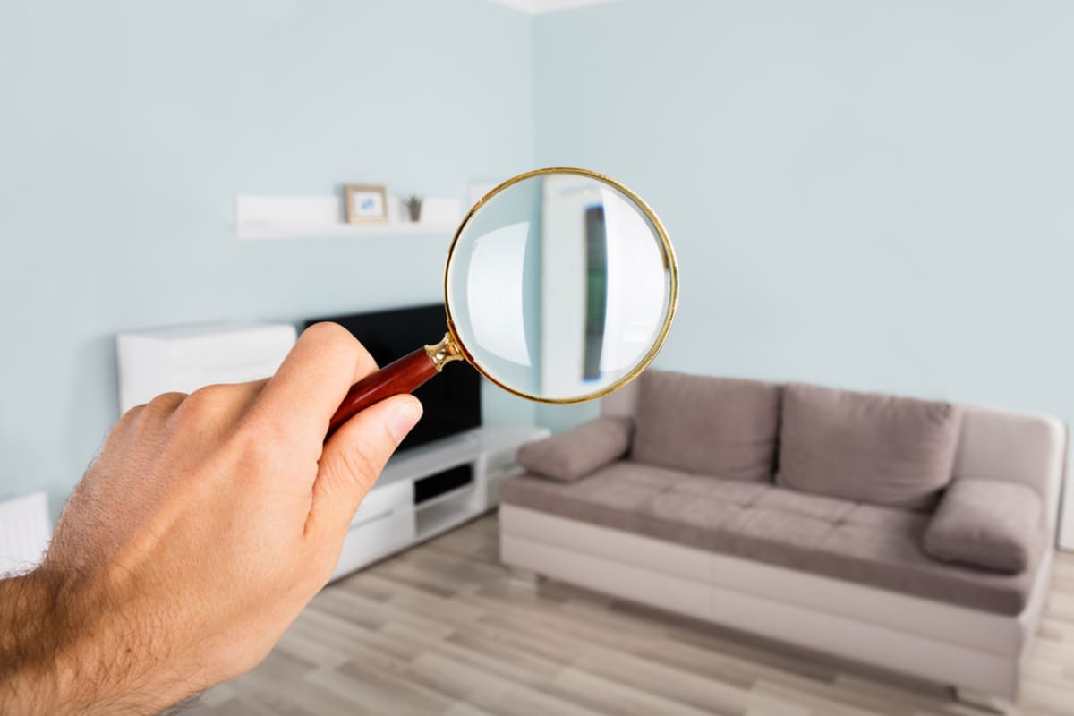 Home property inspection, looking for mold