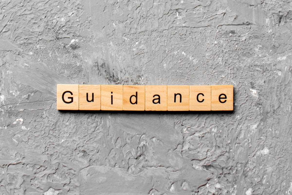 The word guidance spelled out with wood blocks, Charleston SC property management guidance