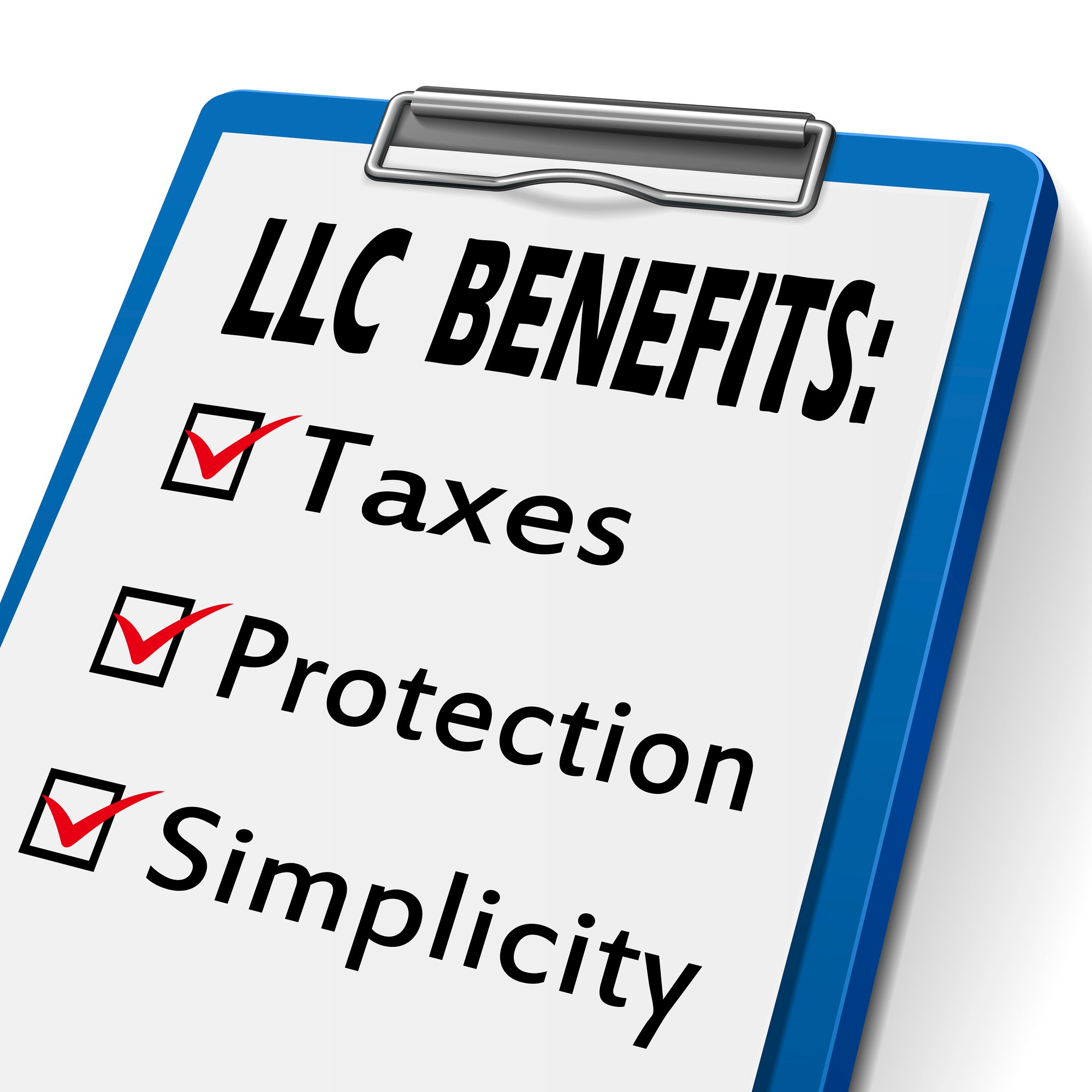 LLC benefits clipboard