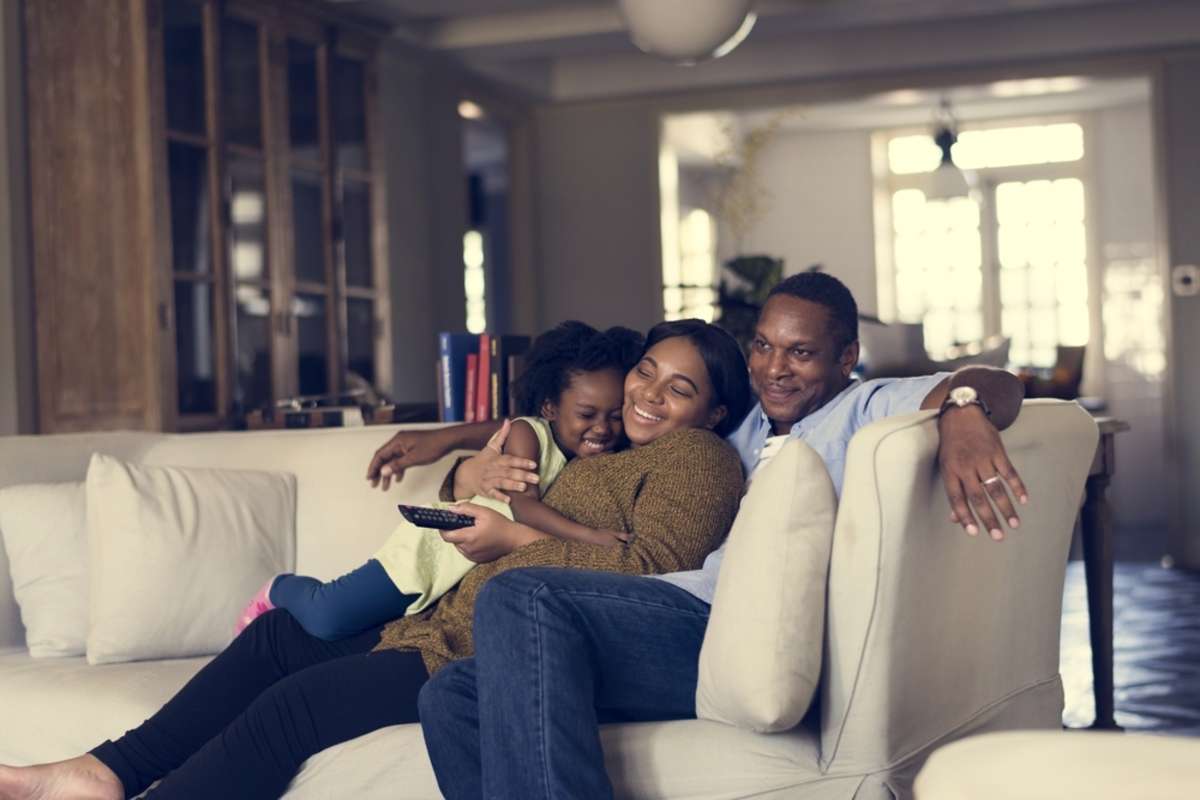 African Descent Family House Home Resting Living