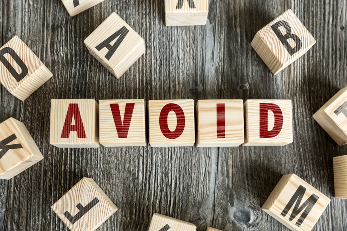 The word avoid spelled in block letters, avoiding the wrong tenant